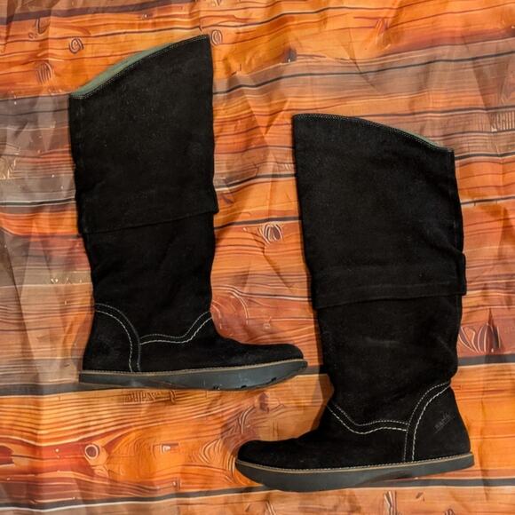 EARTHBOUND Shoes - Earth Swank Kalso slouchy boots Leather Black Boots Size 7.5
